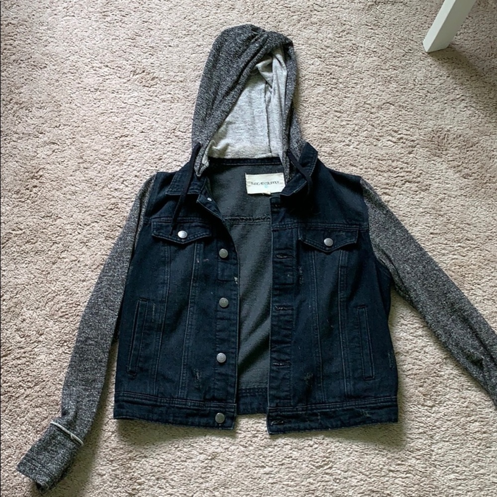 Thread and supply denim/sweatshirt jacket